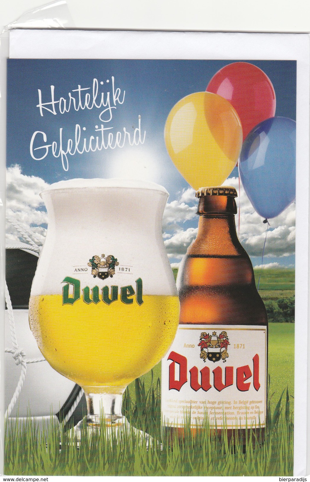 Verjaardagskaart  Duvel - Other & Unclassified