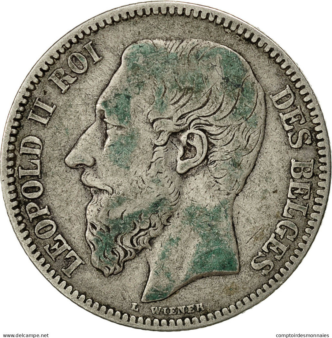 Monnaie, Belgique, Leopold II, 2 Francs, 2 Frank, 1867, TB, Argent, KM:30.1 - 2 Francs