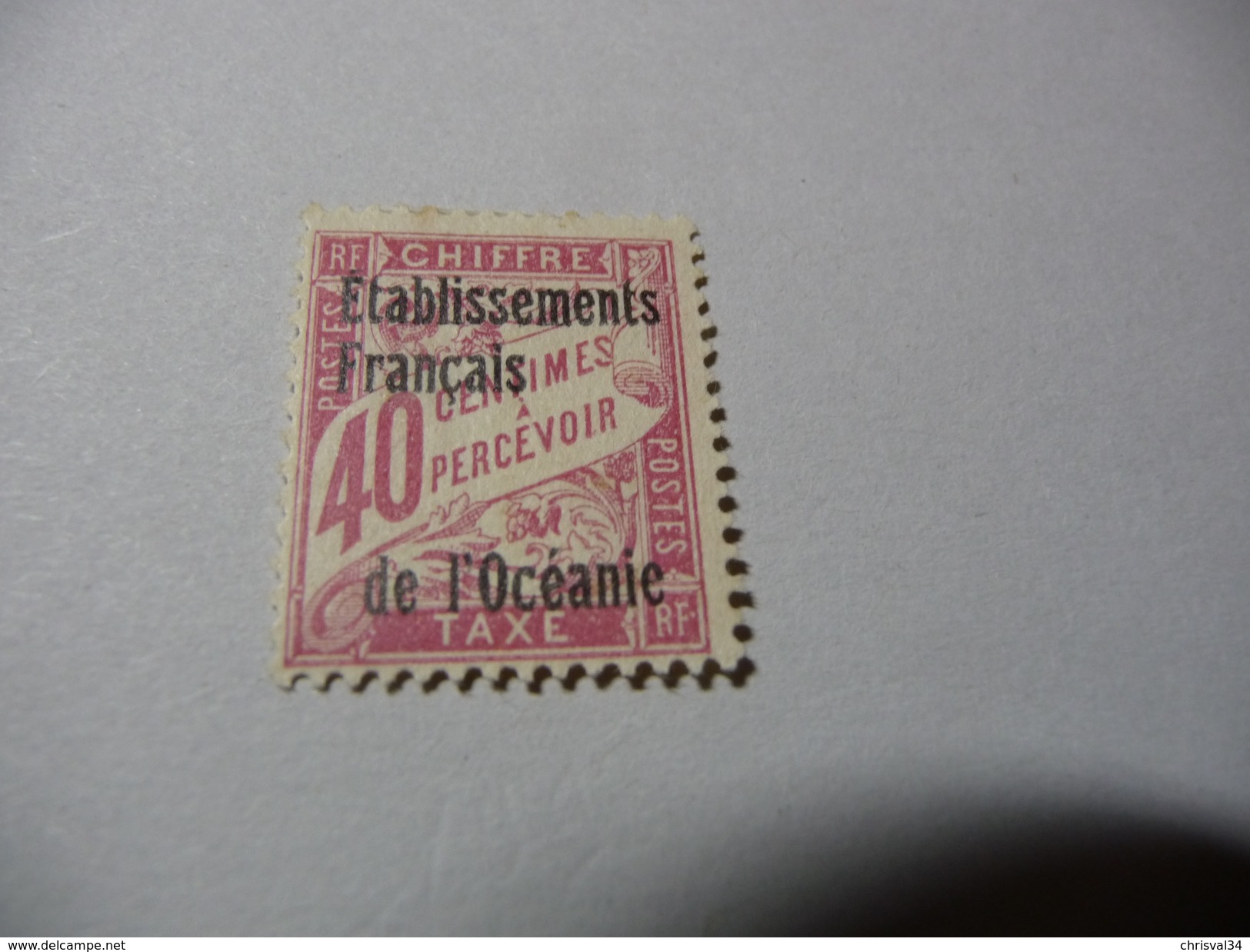 TIMBRE    OCEANIE   TAXE   N  5     COTE  3,90  EUROS   OBLITERE - Timbres-taxe