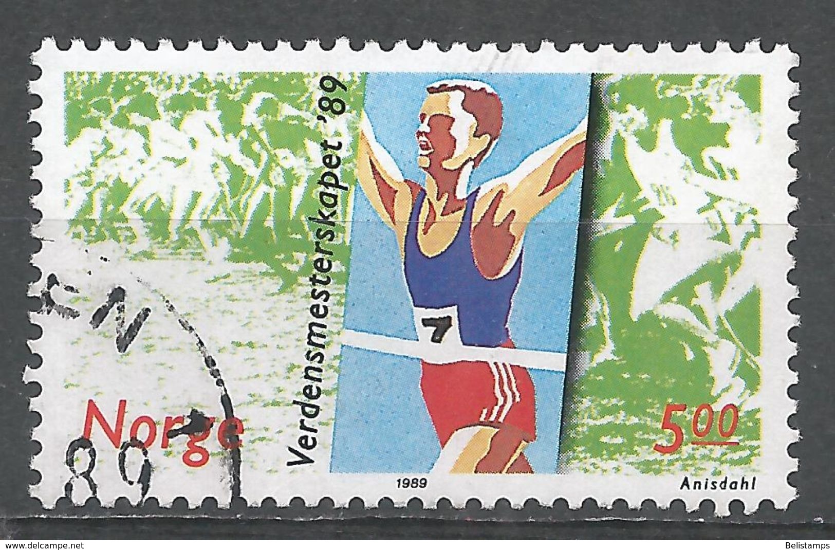 Norway 1989. Scott #937 (U) World Cross-Country Running Championships ** Complet Issue - Oblitérés