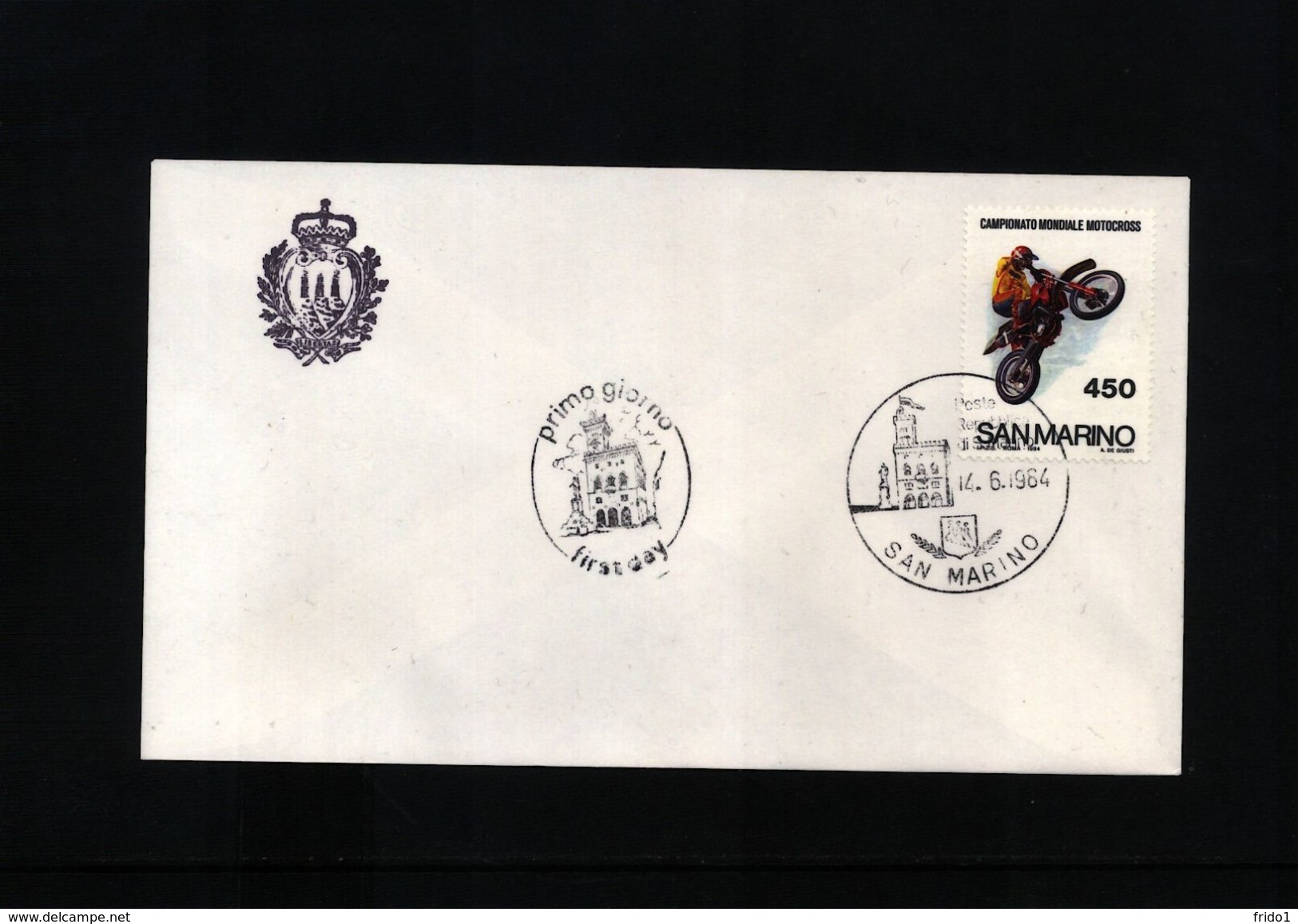 San Marino 1984 Motocross Weltmeisterschaft Michel 1300  FDC - Motorbikes