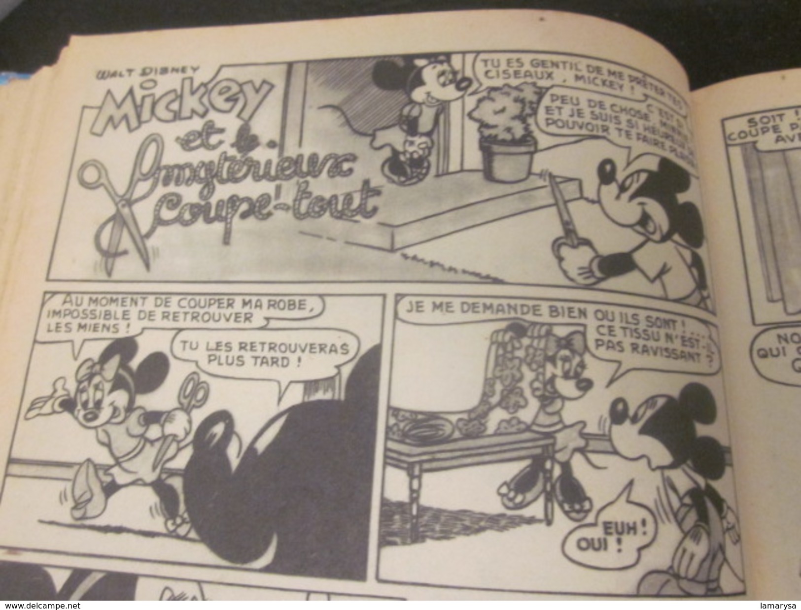 Vintage BD (en français) Séries Disney MICKEY EDITIONS COLBERT 5 RELIURES LES BELLES HISTOIRES DE WALT-DISNEY N°36 à 40