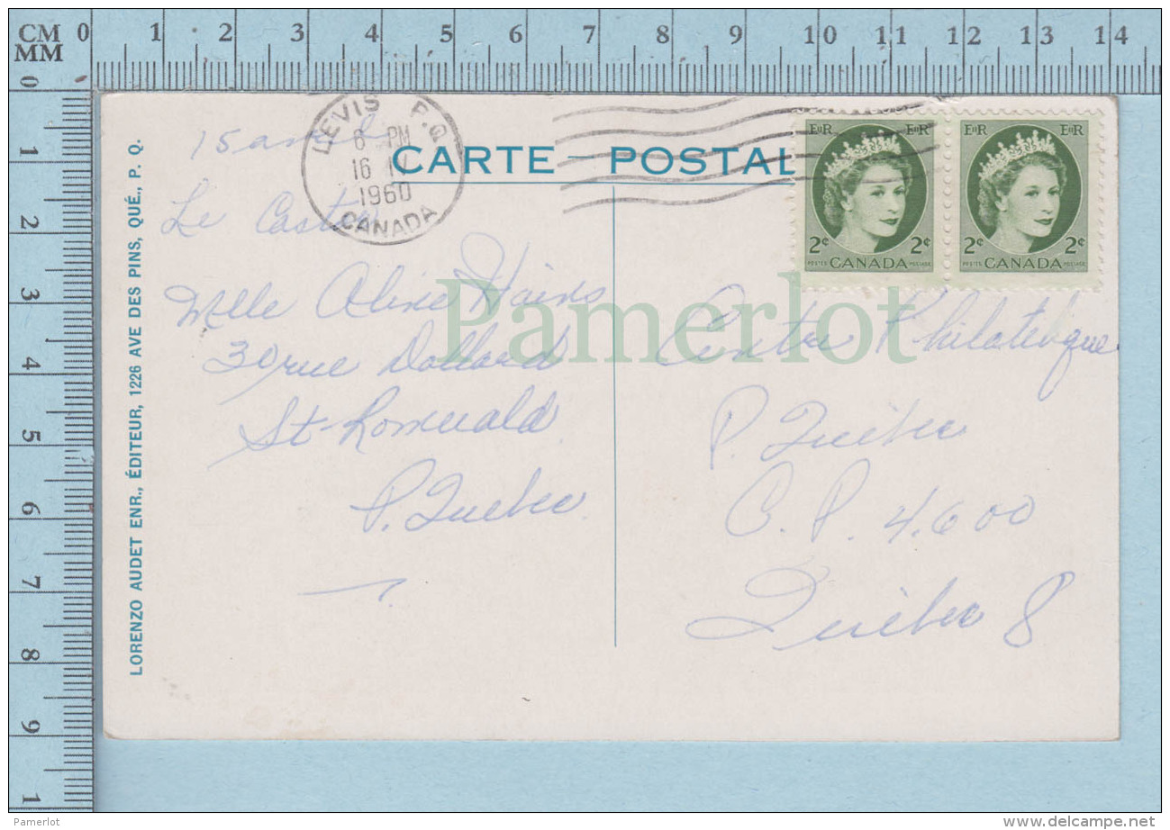 Quebec - Porte St-Jean,  Voyagé En 1960, + 2 X 2&cent; Timbres - Par Lorenzo Audet - Québec – Les Portes