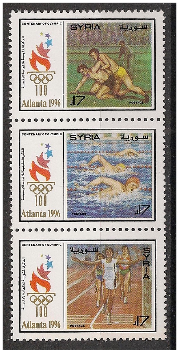 Syrie - 1996 - N°Yv. 1065 à 1067 - JO Atlanta / Olympics - Neuf Luxe ** / MNH / Postfrisch - Syrie