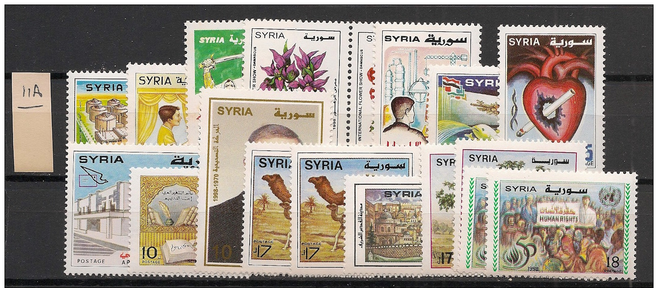 Syrie - 1998 - 18 Valeurs Entre N°Yv. 1099 Et 1116B - Neuf Luxe ** / MNH / Postfrisch - Syrie
