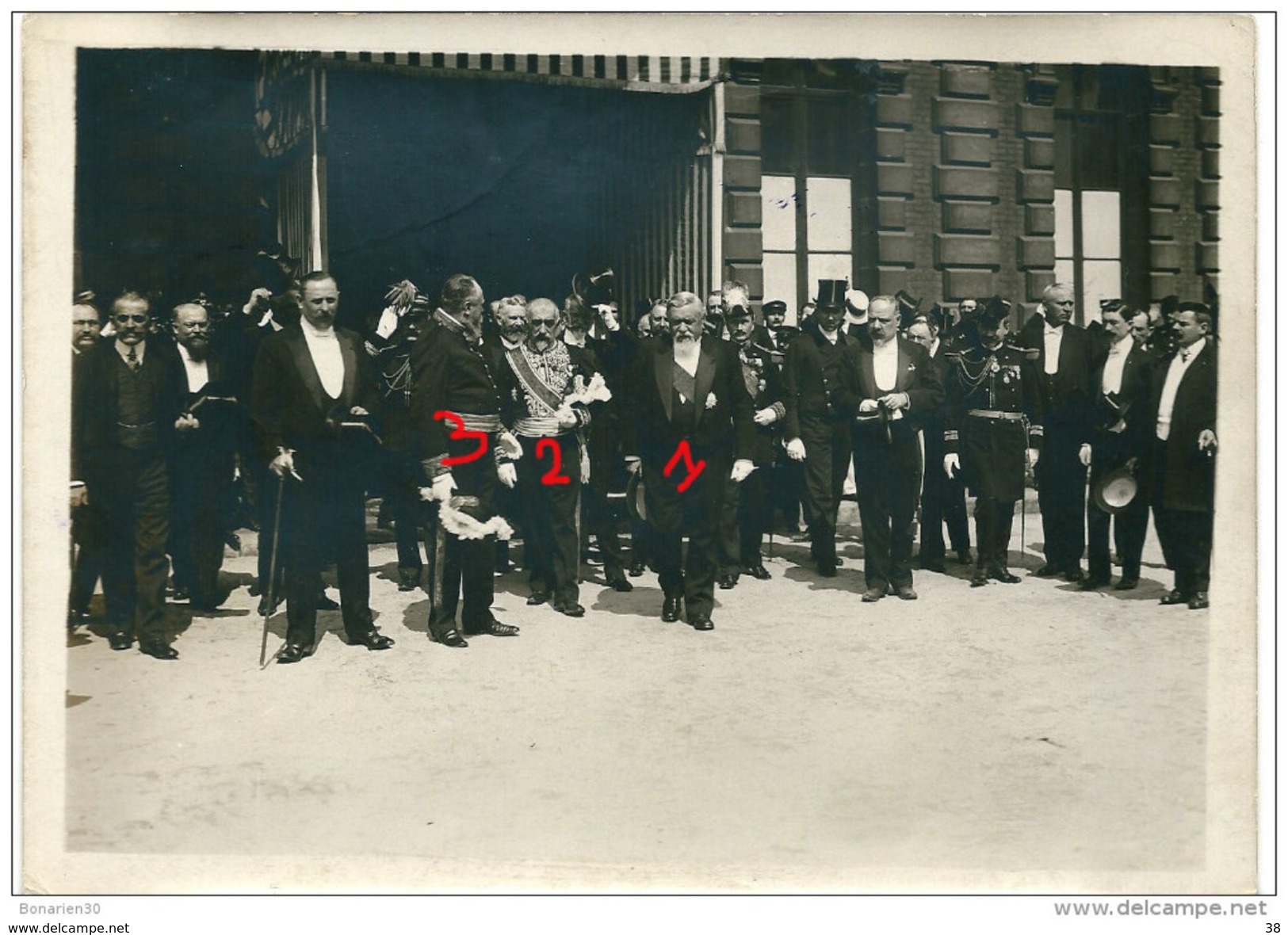 ROUBAIX  Carte Photo Visite Du  Président FALLIERES  à L'Exposition 9 Juillet 1911 - Roubaix