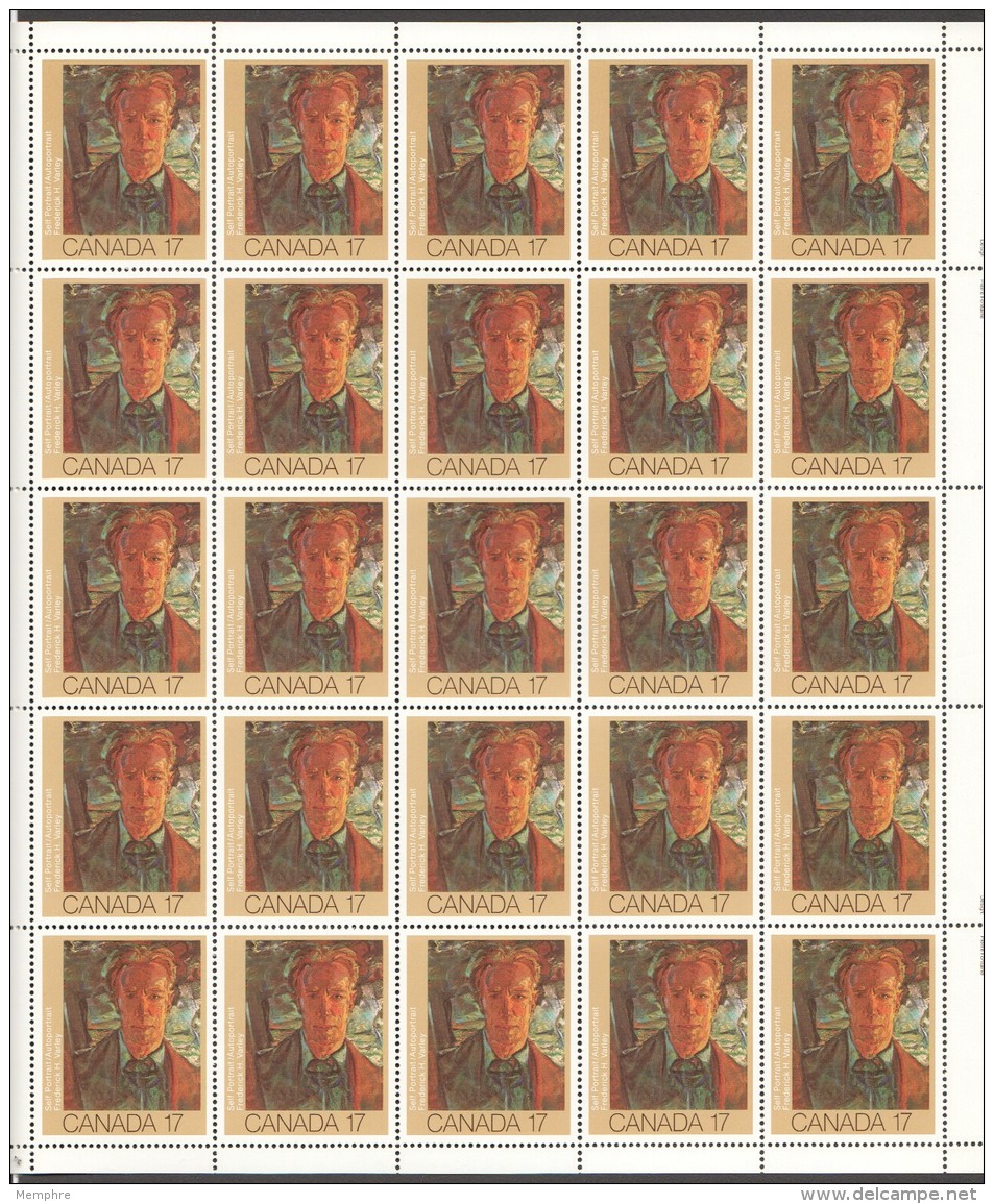 1981  Canadian Painter Frederick Varley  Sc 888- Complete MNH Sheet Of 25 - Fogli Completi