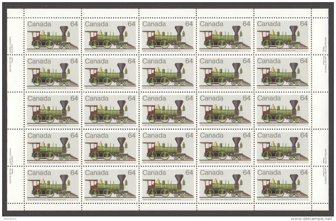 1983  Canadian Locomotives Series 1 - Sc 999-1002  3  MNH Complete Sheets Of 25 - Ganze Bögen