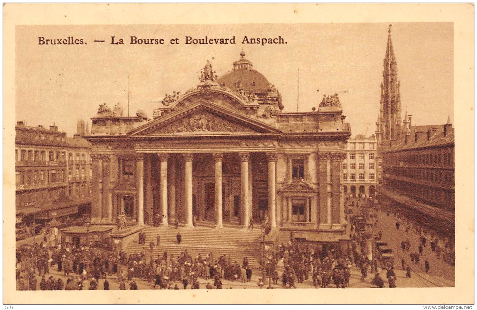 BRUXELLES - La Bourse Et Boulevard Anspach - Lanen, Boulevards