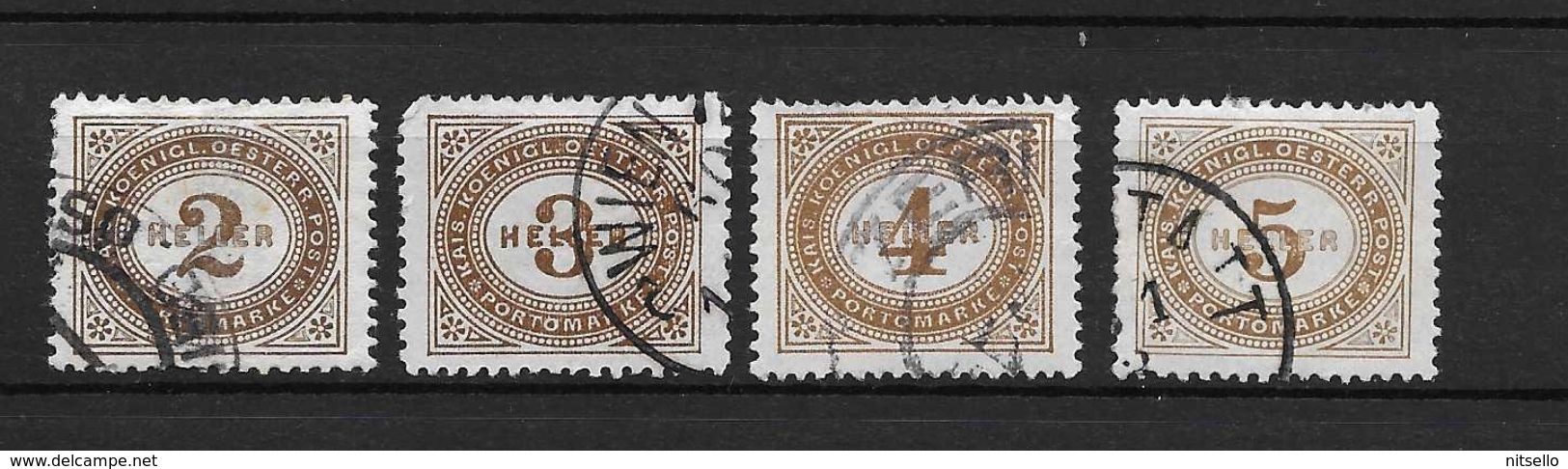 LOTE 1563  ///    AUSTRIA  TIMBRES-TAXE   YVERT Nº: 23/26 - Portomarken