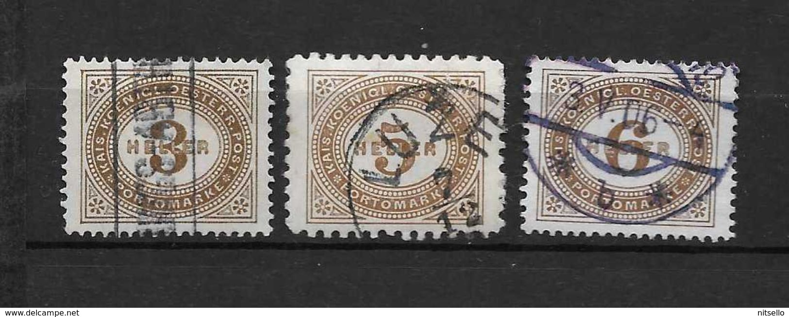 LOTE 1563  ///    AUSTRIA  TIMBRES-TAXE   YVERT Nº: 24+26+27 - Portomarken