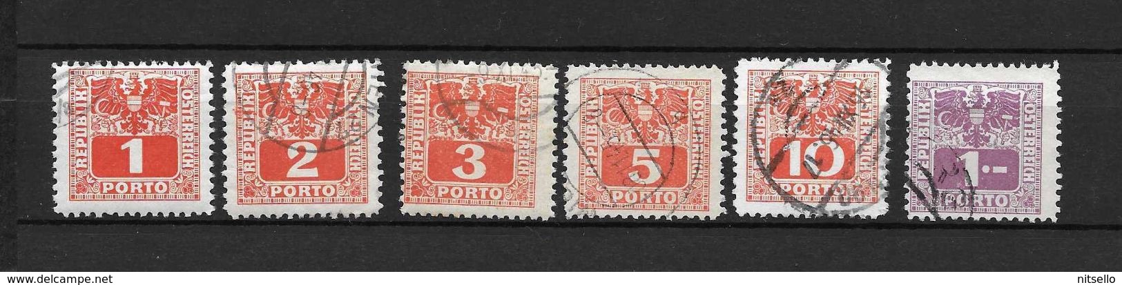 LOTE 1563  ///    AUSTRIA  TIMBRES-TAXE   YVERT Nº: 171/175+181 - Portomarken