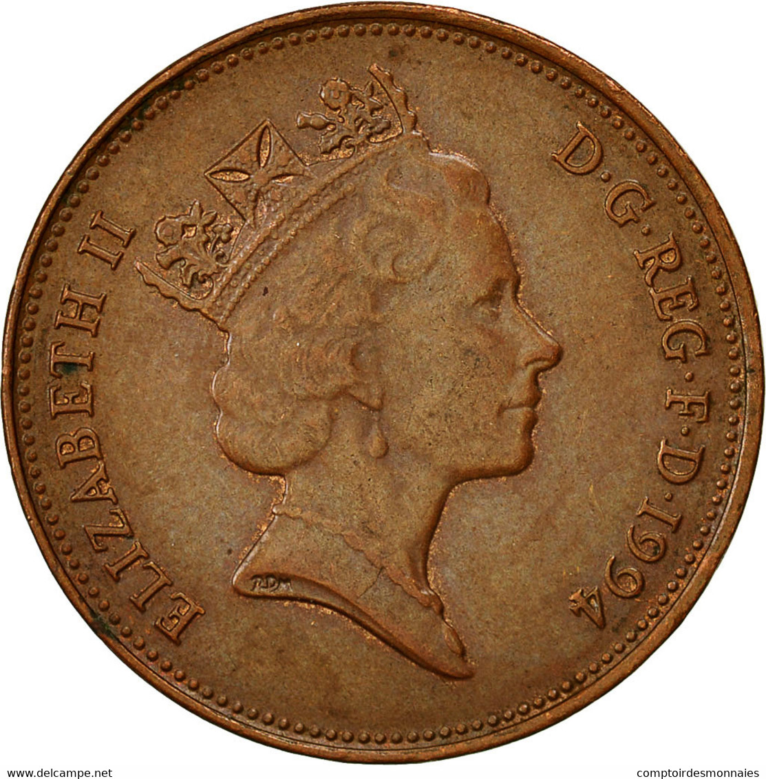 Monnaie, Grande-Bretagne, Elizabeth II, 2 Pence, 1994, TTB, Copper Plated Steel - 2 Pence & 2 New Pence