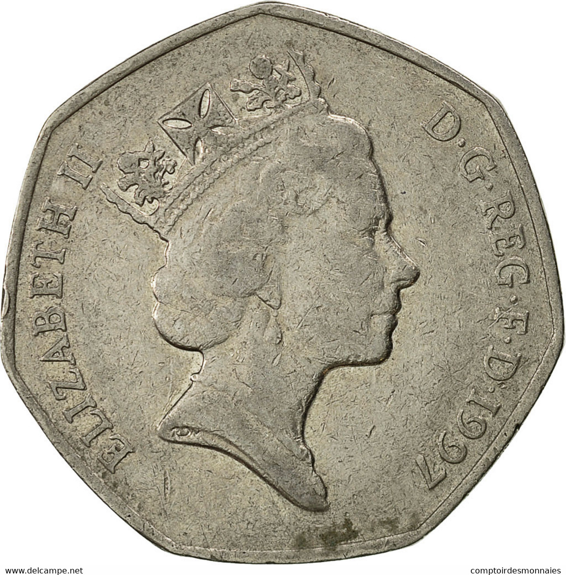 Monnaie, Grande-Bretagne, Elizabeth II, 50 Pence, 1997, TB+, Copper-nickel - 50 Pence