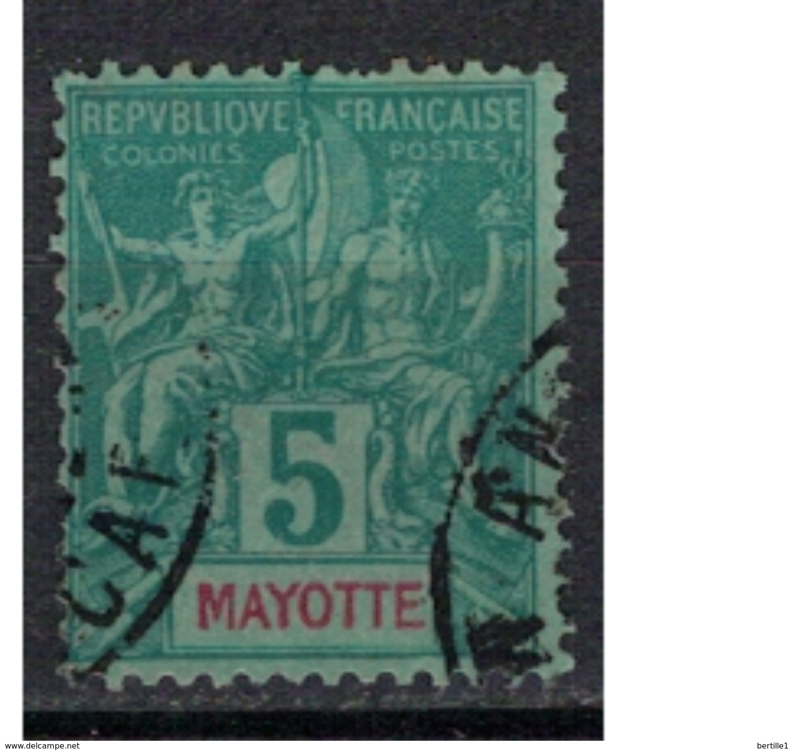 MAYOTTE      N°  YVERT     4     ( 1 )    OBLITERE       ( O   2/07 ) - Usados