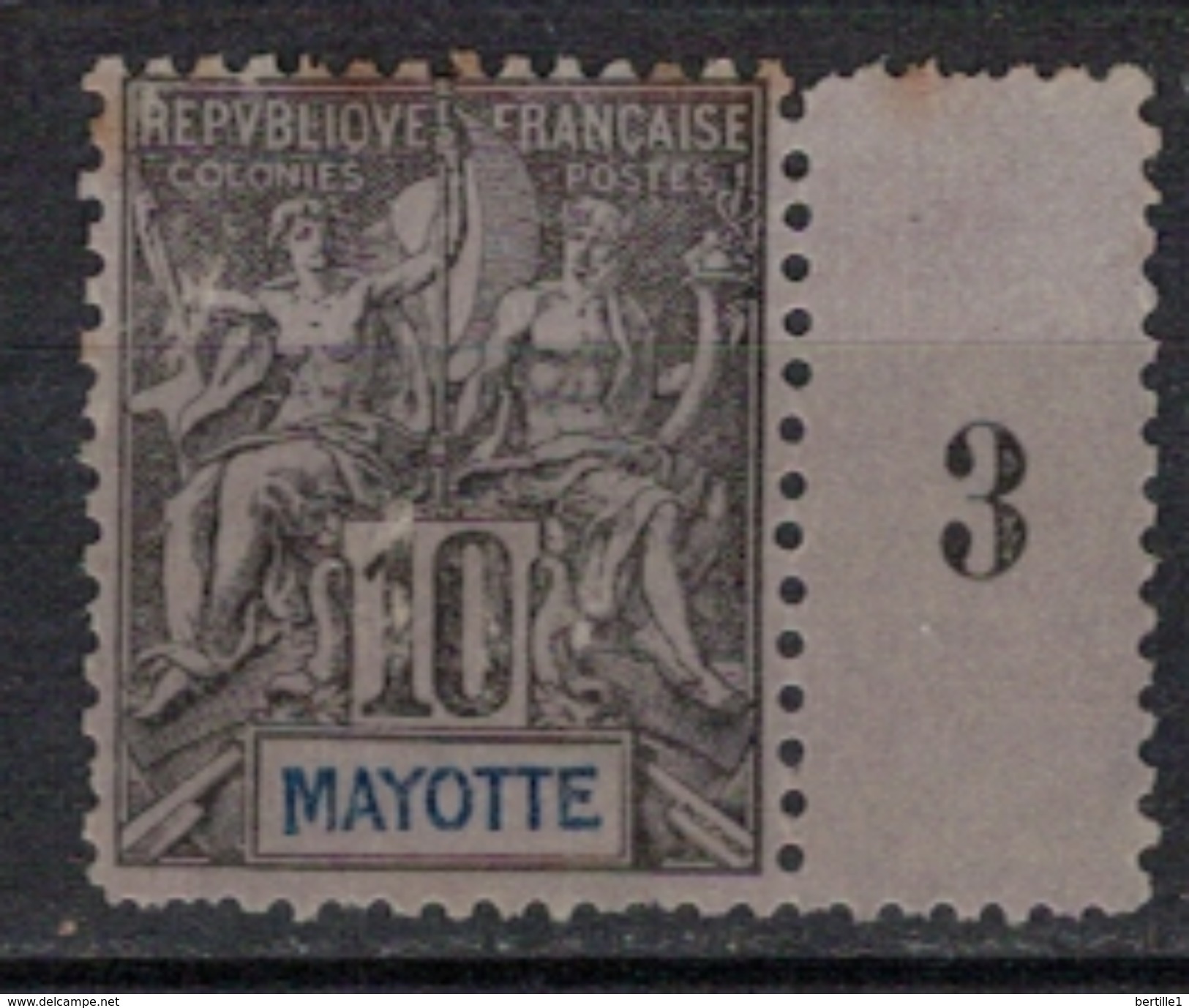 MAYOTTE      N°  YVERT      5    ( 3 )   OBLITERE       ( O   2/09 ) - Used Stamps