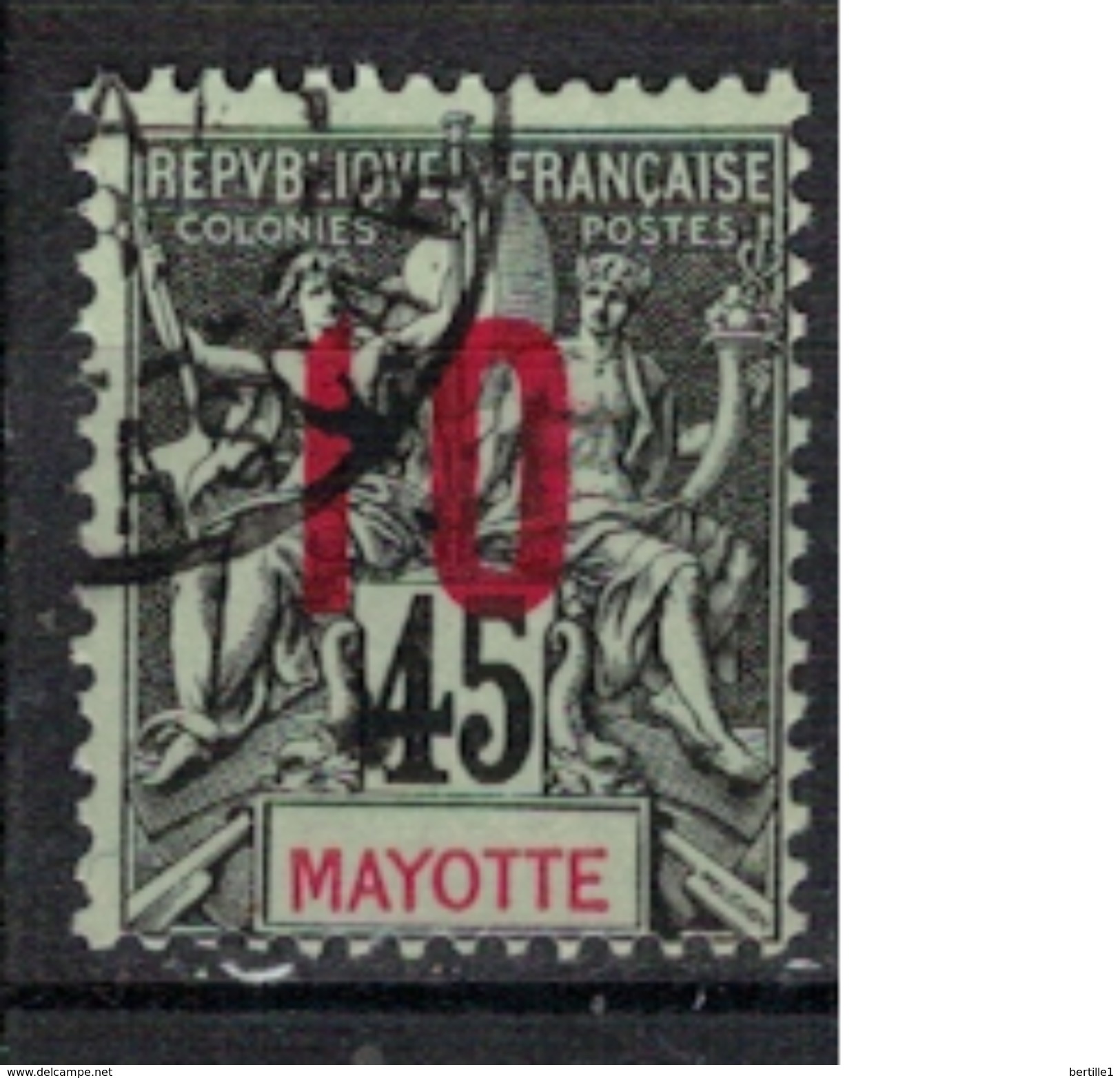 MAYOTTE      N°  YVERT      28     ( 4 )                OBLITERE       ( O   2/14 ) - Used Stamps