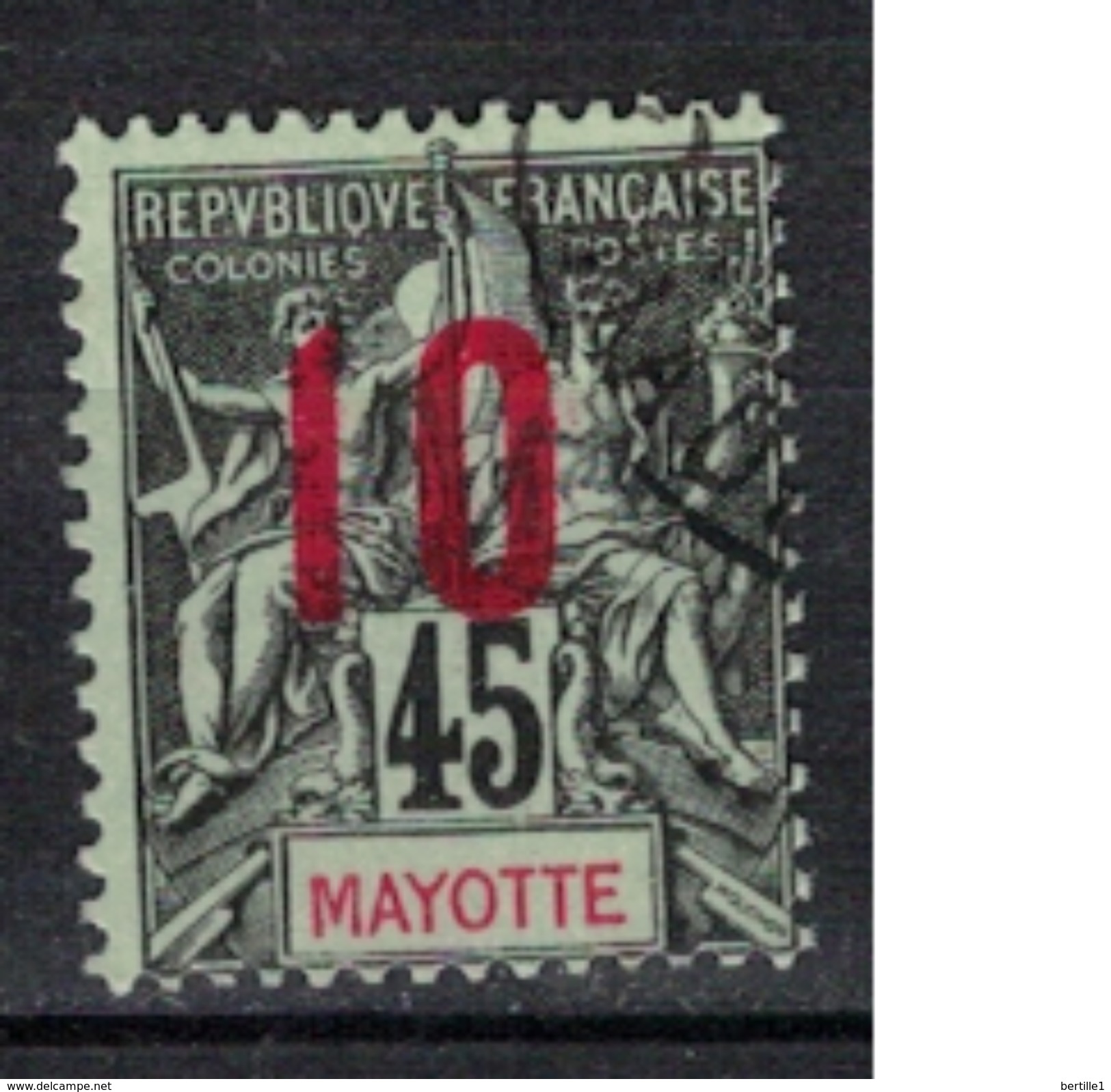 MAYOTTE      N°  YVERT      28     ( 10 )                OBLITERE       ( O   2/14 ) - Used Stamps