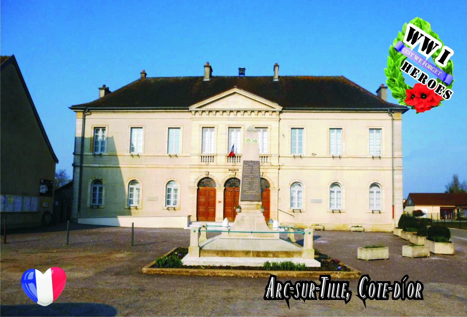 Carte Postale, Militaria, Monuments, World War I Monuments, France (Côte-d'Or), Arc-sur-Tille - Monuments Aux Morts