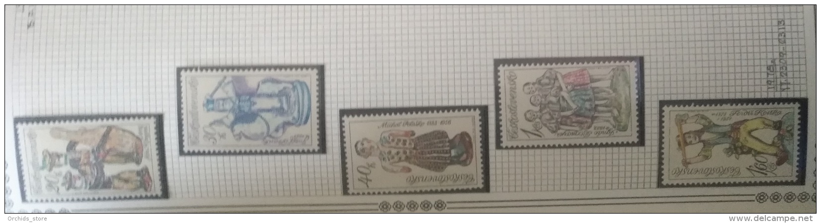 P7 Paintings - Czechoslovakia 1978 Yv. 2309-2313 MNH Cplete Set 5v. - Slovak Ceramics - Unused Stamps