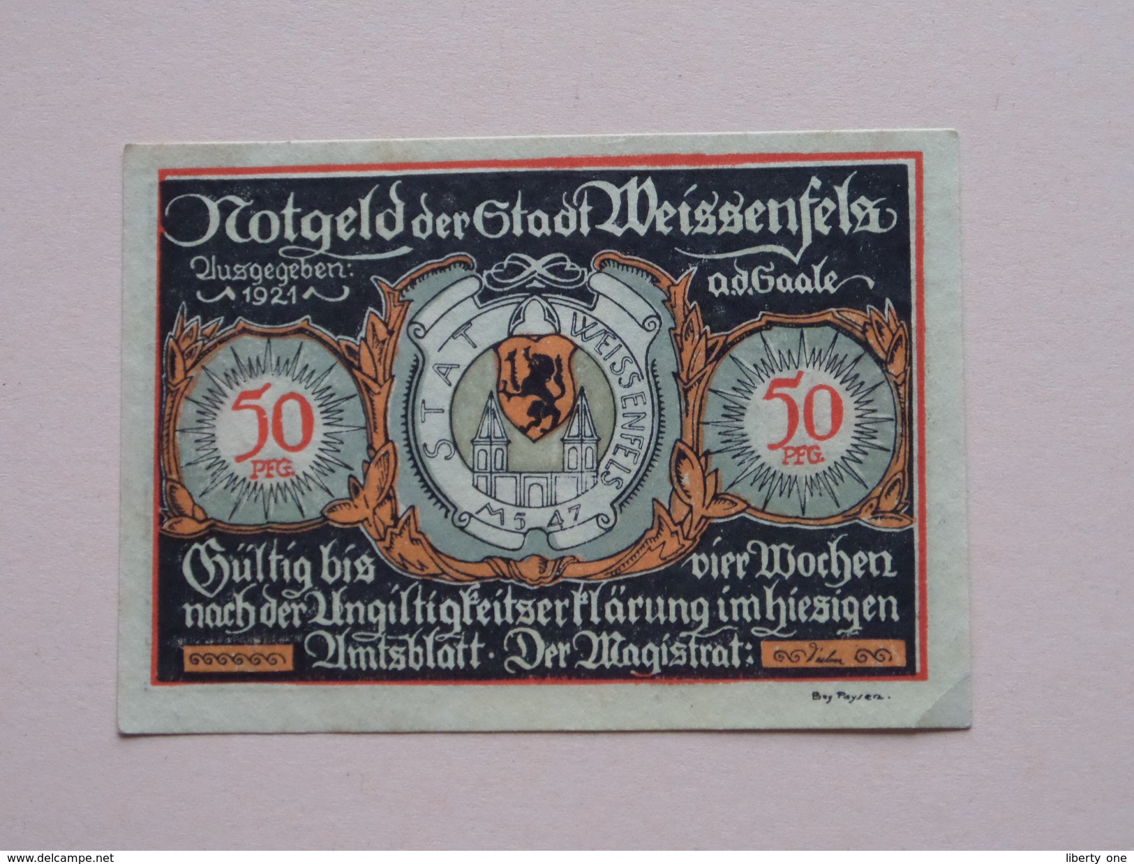 WEISSENFELS - 50 Pfennige NOTGELD - 1921 ( Details Zie Foto ) ! - [11] Emissions Locales