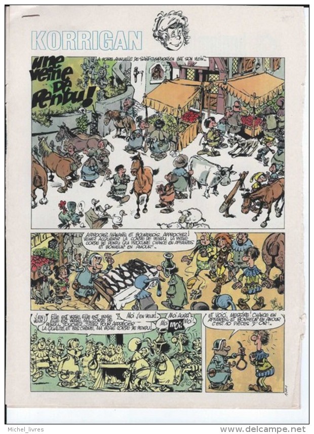 In Tintin N° 40 - 1974 - Korrigan - Franz Et Vicq - Sans Titre - Inédit De 8 Pages - Autres & Non Classés