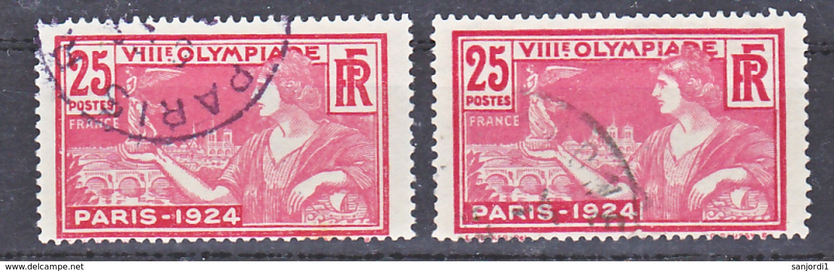 France 184 Jeux Olympiques Variété 1924I Impression Décalée Et 1924 Oblitéré Used TB - Oblitérés