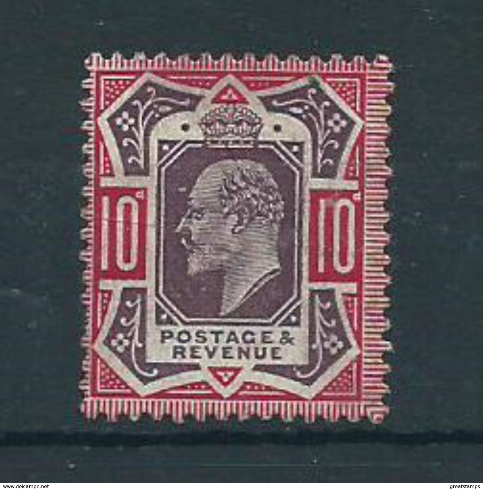 Edward V11 Hm Sg256 Chalky Paper  Small Mark On Cheek. Cv £95 - Unused Stamps