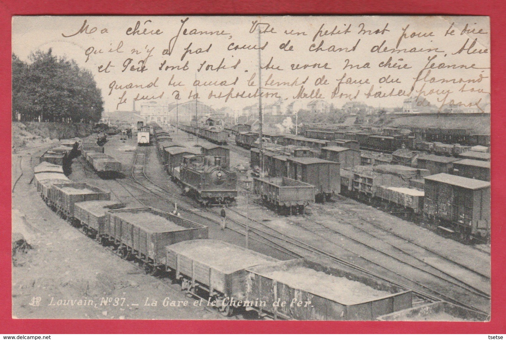 Leuven / Louvain - La Gare Et Le Chemin De Fer - 1907 ( Verso Zien  ) - Leuven