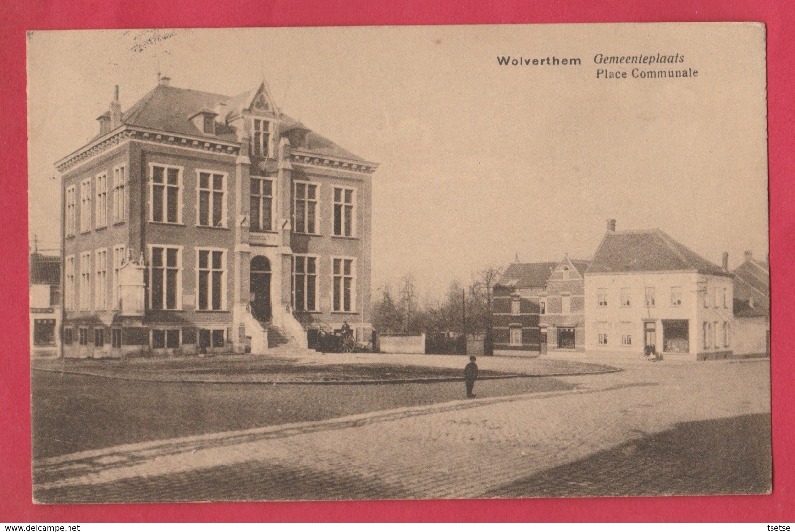 Wolvertem - Gemeenteplaats - 1925 ( Verso Zien  ) - Meise