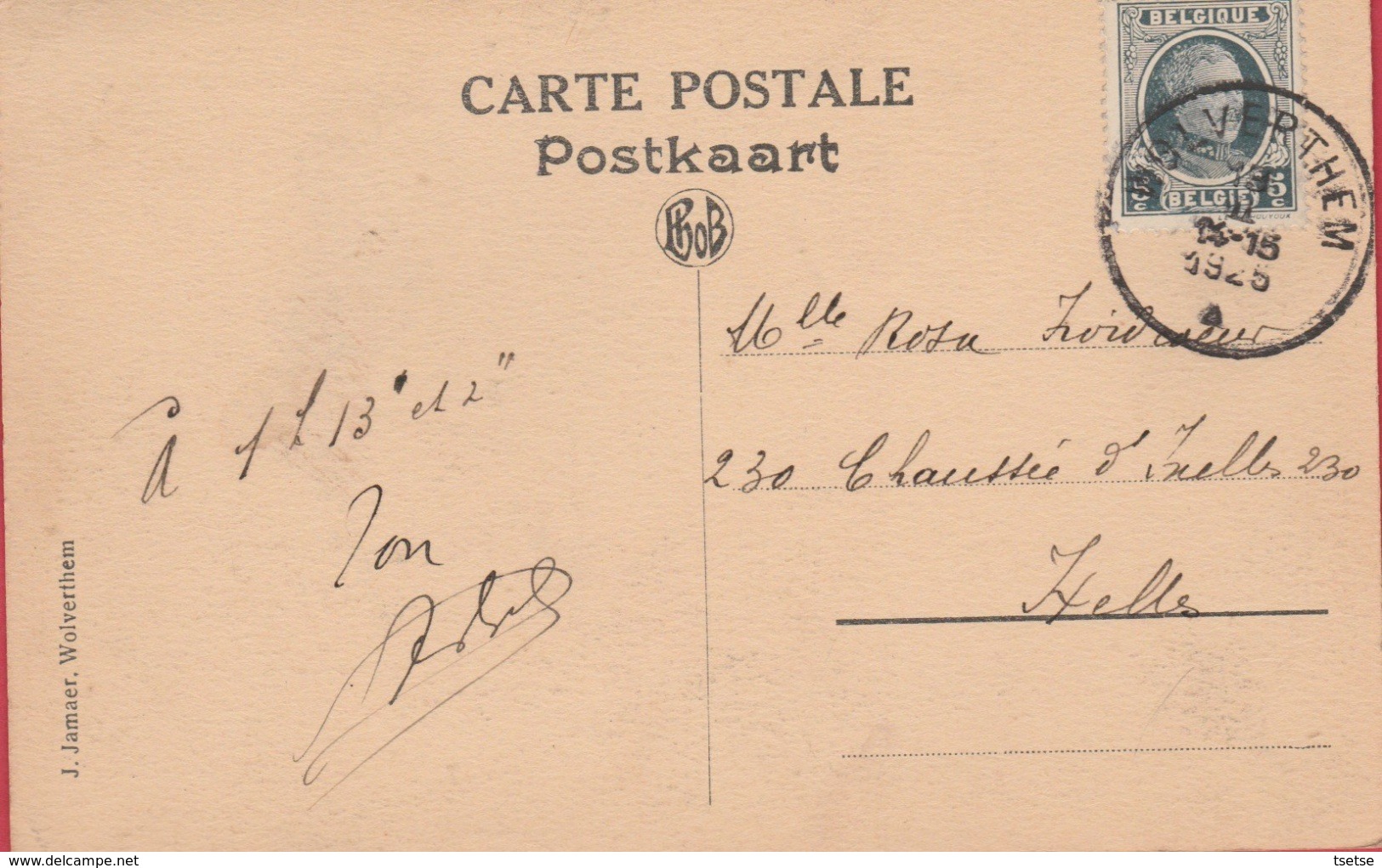 Wolvertem - Gemeenteplaats - 1925 ( Verso Zien  ) - Meise