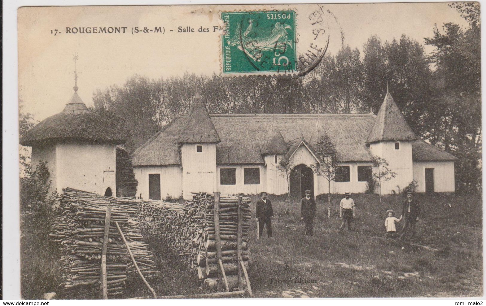 CARTE POSTALE  ROUGEMONT 77  Salle Des Fêtes? - Autres & Non Classés