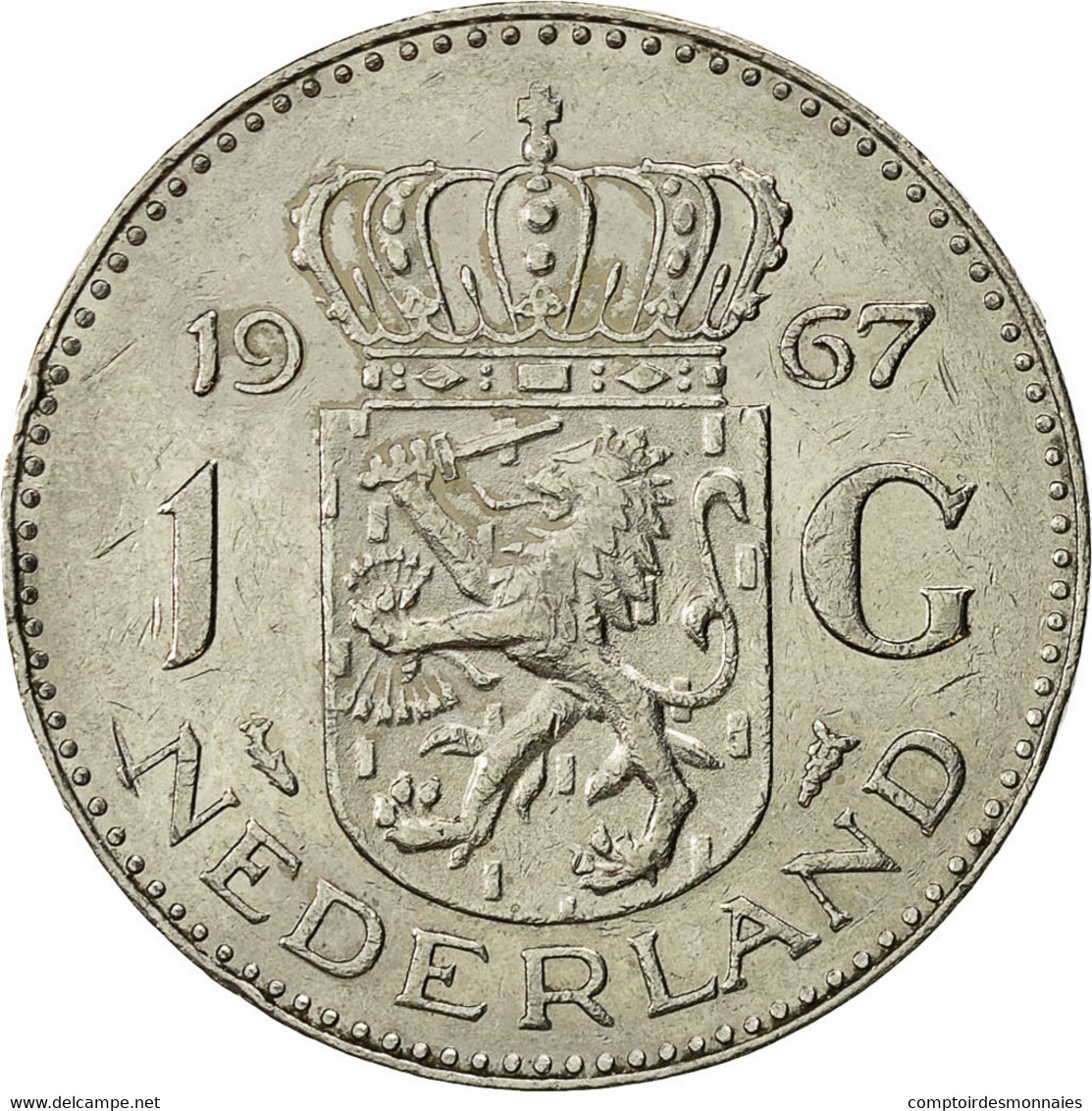 Monnaie, Pays-Bas, Juliana, Gulden, 1967, TB+, Nickel, KM:184a - 1948-1980 : Juliana