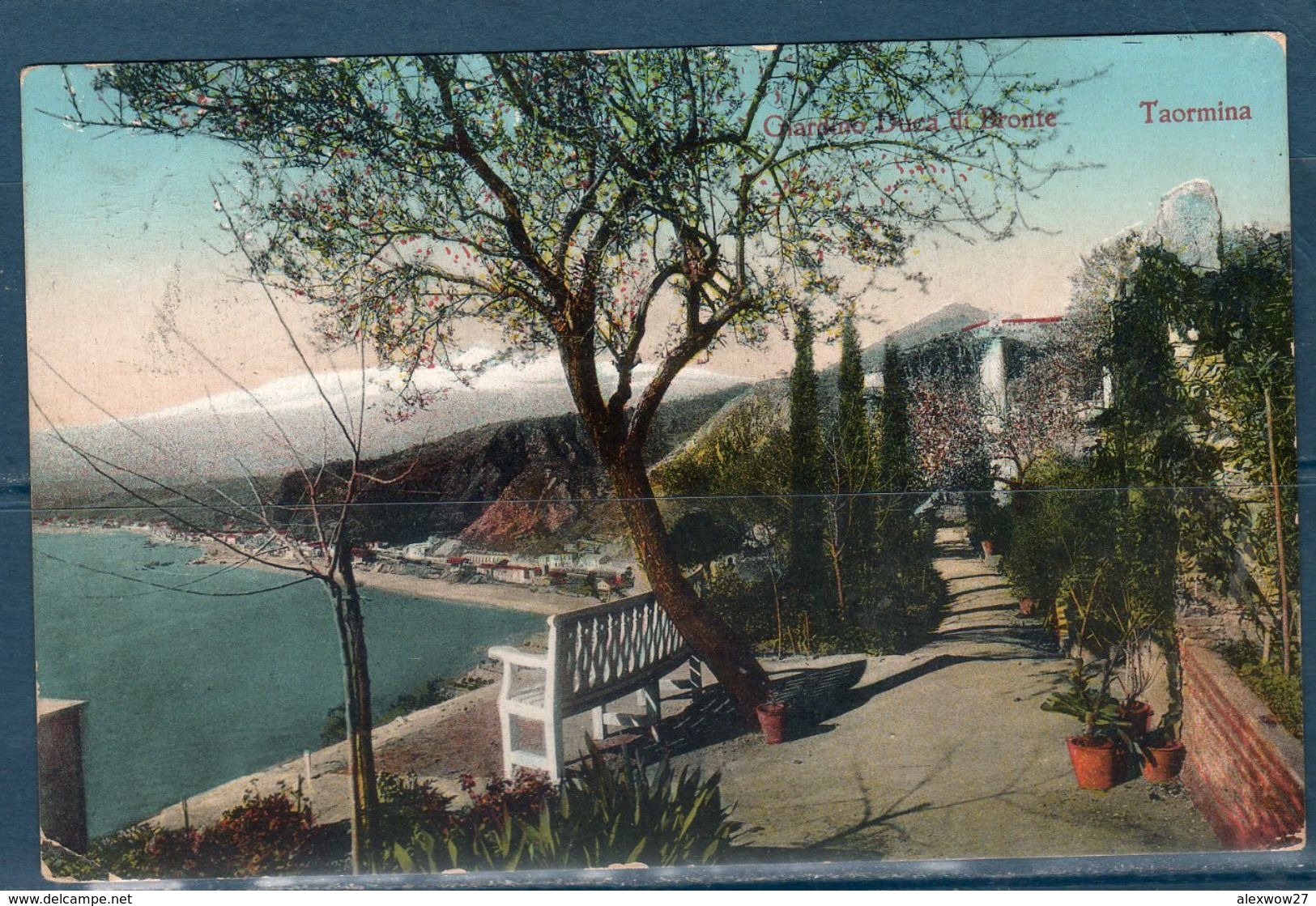 Taormina 1913 -- Giardino Duca Di Bronte -- Viaggiata - Messina