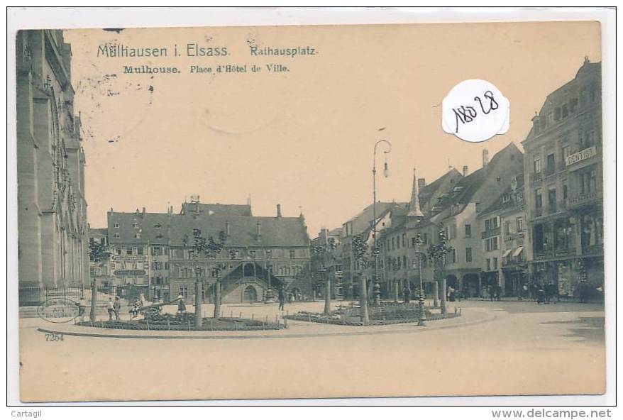 CPA -68 - Mulhouse - Rathausplatz - Mulhouse