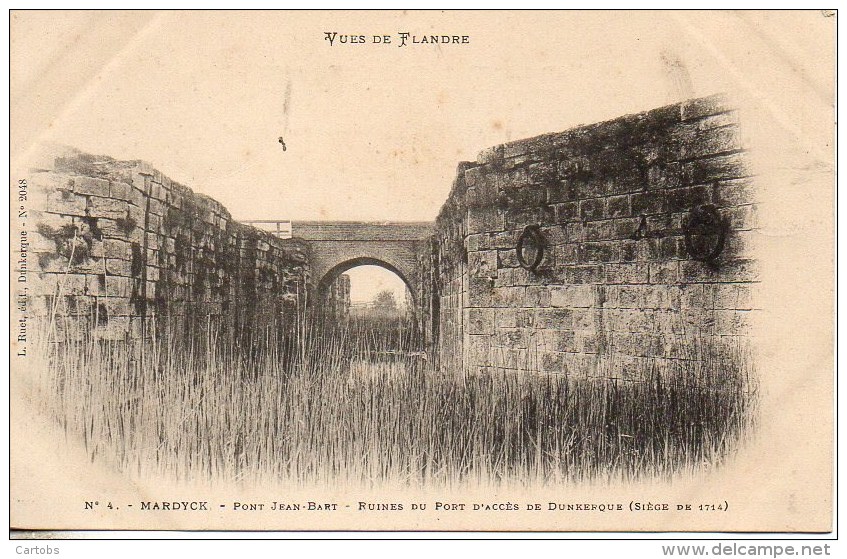 59 Vues Des Flandres N°4 MARDYCK Pont Jean-Bart Ruines Du Port D'accès De Dunkerque - Autres & Non Classés
