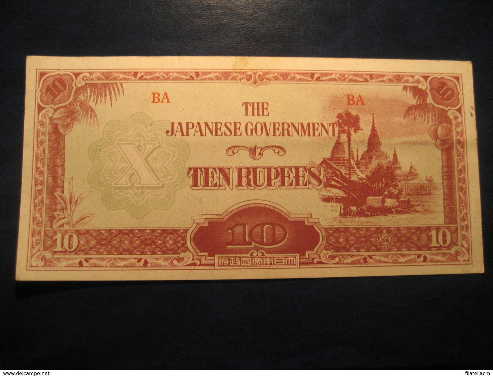 10 Rupees JAPAN 1942 Japanese Occupation Of BURMA Unused UNC Banknote Billet Billete - Japon