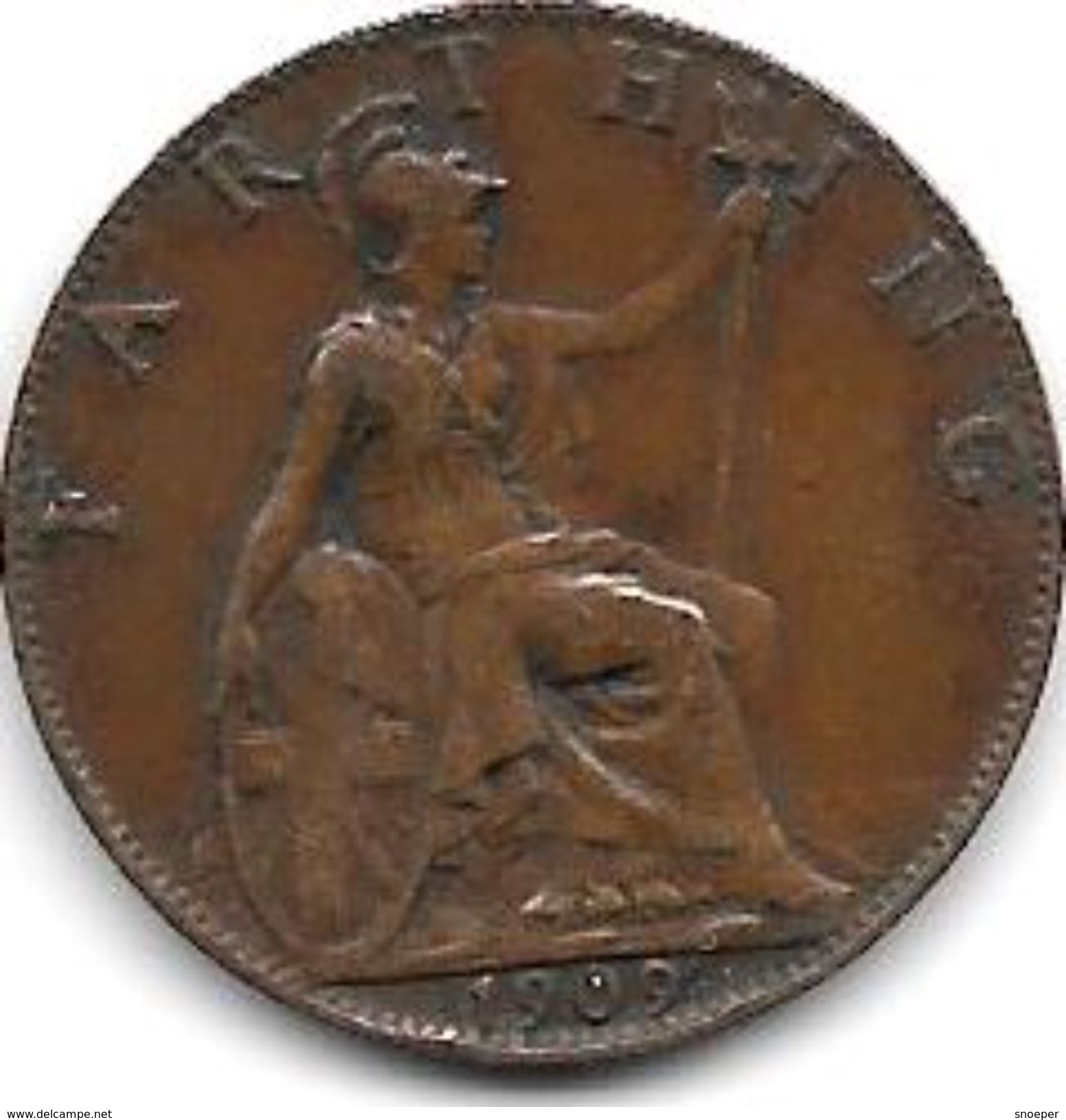 *Great Britain Farthing 1909  Km 792  Vf+ - B. 1 Farthing