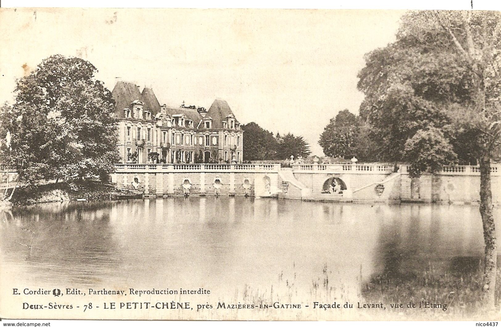 Cpa Chateau Du Petit Chéne Mazieres En Gatine - Mazieres En Gatine