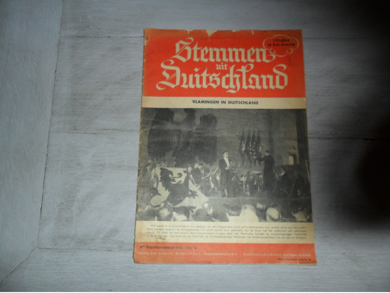 Stemmen Uit Duitschland 1943 - Vlamingen - Hitler - Vinnitsa Rusland Russie - Guldensporenslag 1943 Stuttgart - Oorlog 1939-45