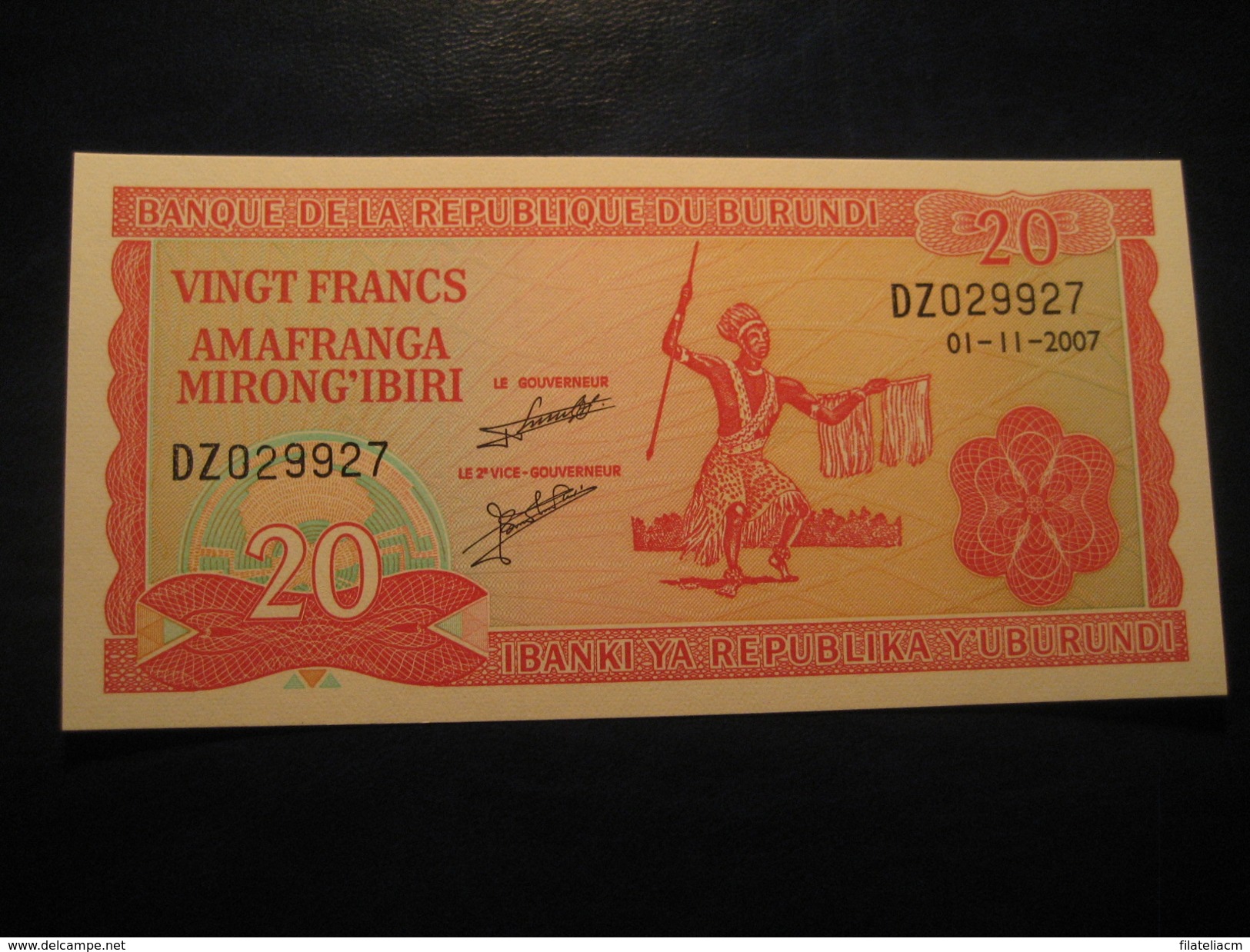 20 Francs 2007 BURUNDI Unused UNC Banknote Billet Billete - Burundi