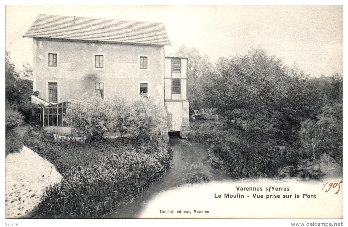 91 VARENNES-sur-YERRES - Le Moulin - Vue Prise Sur Le Pont - Otros & Sin Clasificación