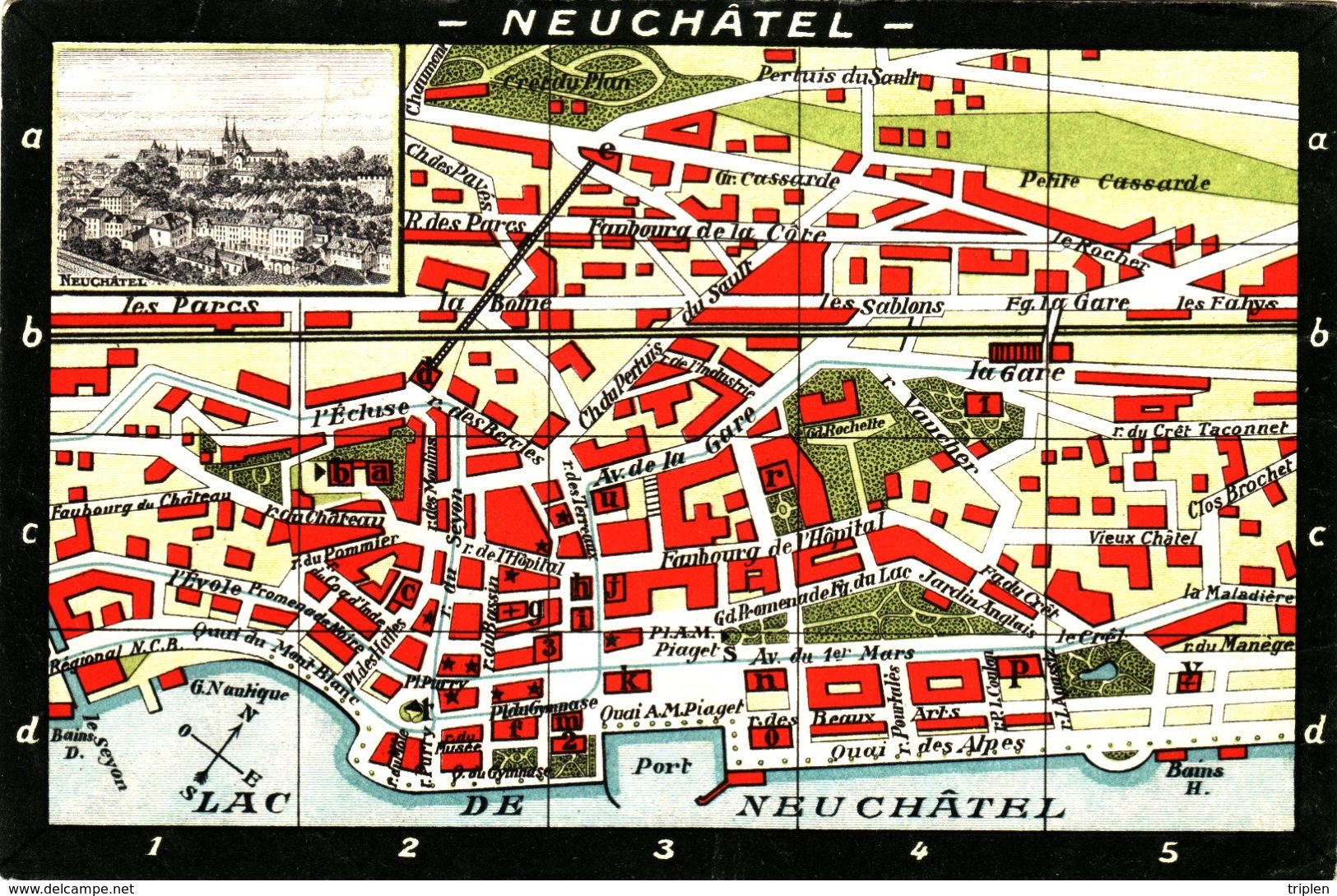 Neuchatel - Plan - Neuchâtel