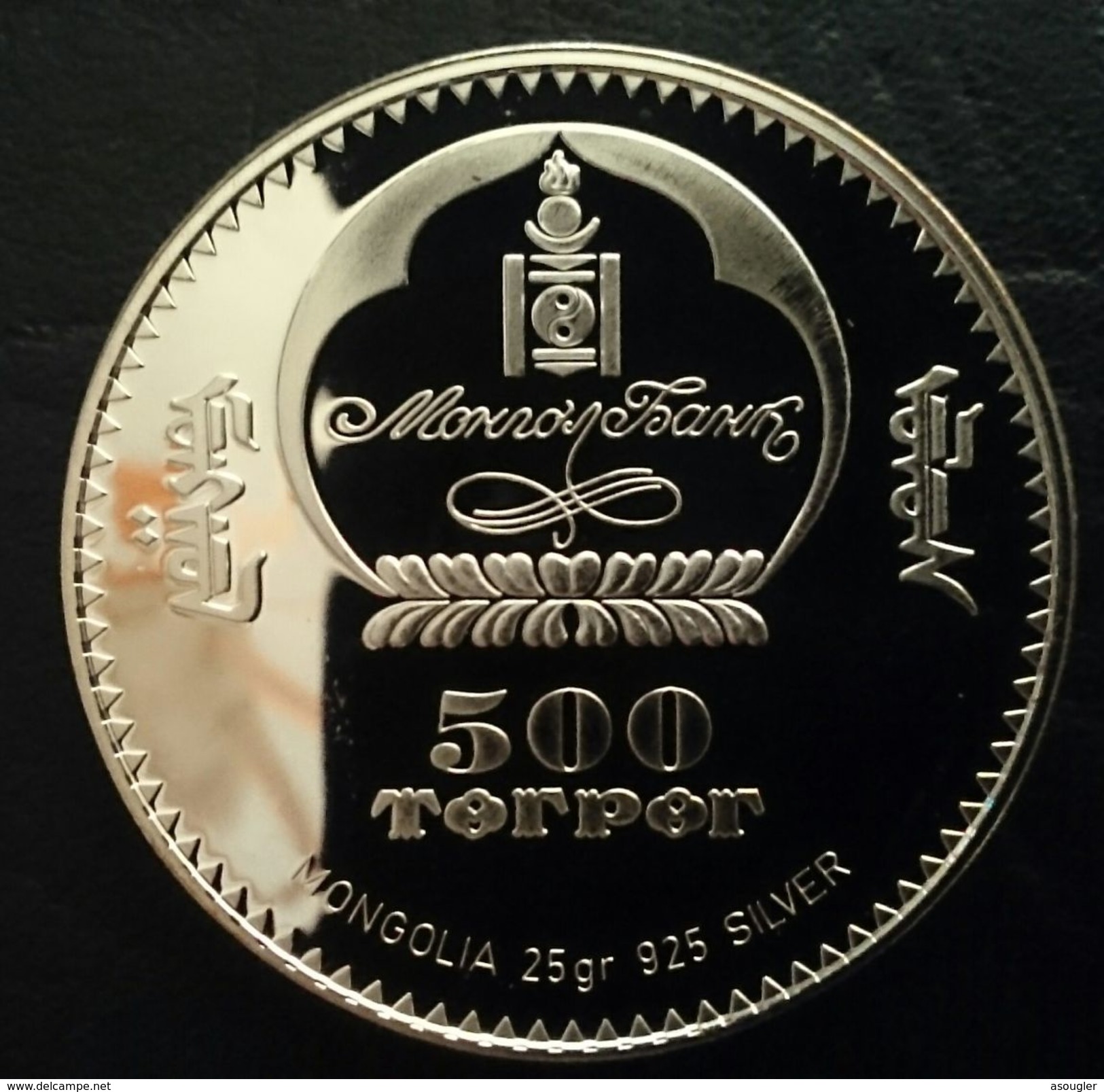 MONGOLIA 500 TUGRIK 2006 SILVER PROOF "OLYMPIC WINTER GAMES" Free Shipping Via Registered Air Mail - Mongolia