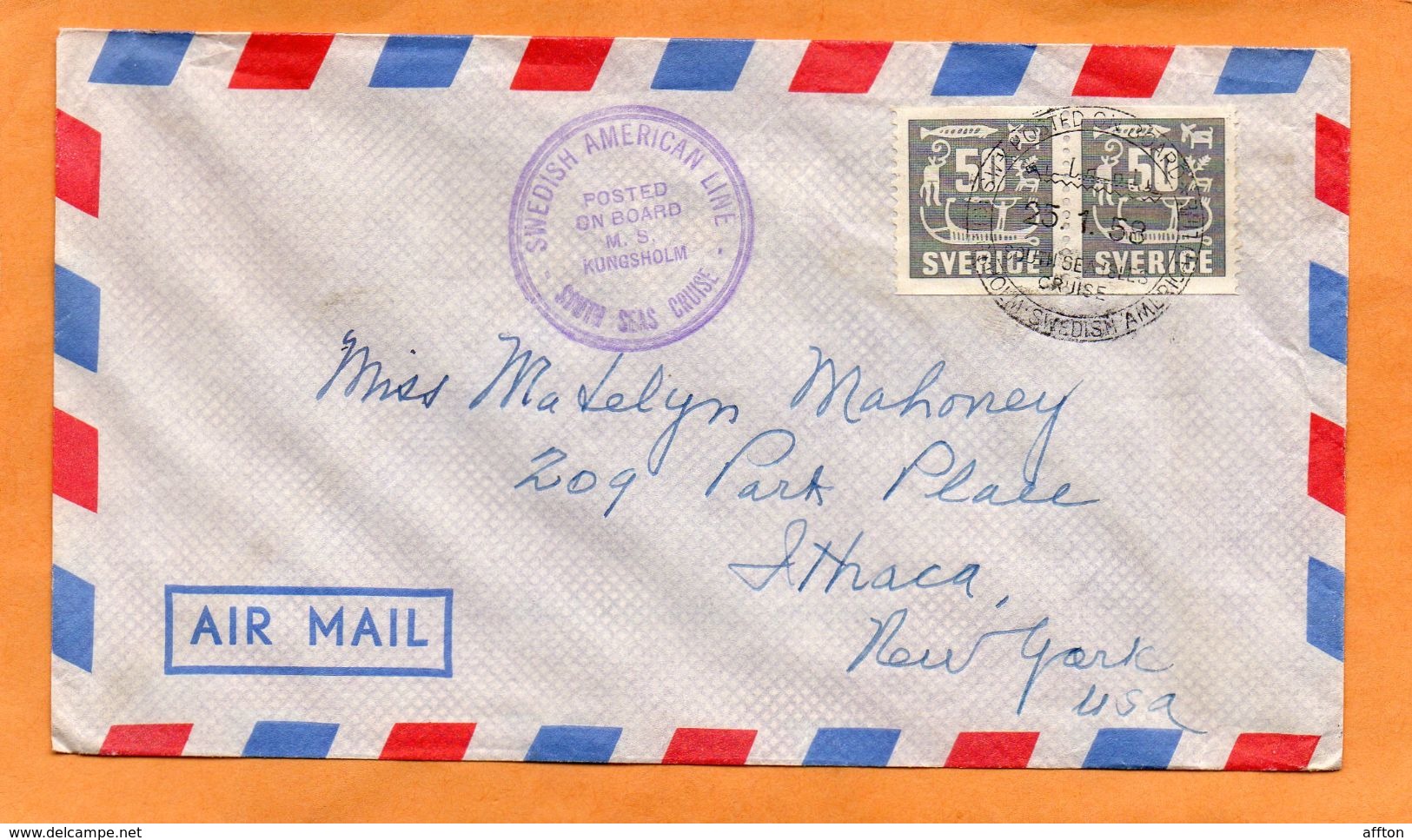 MS Kungsholm 1958 Cover Mailed - Covers & Documents