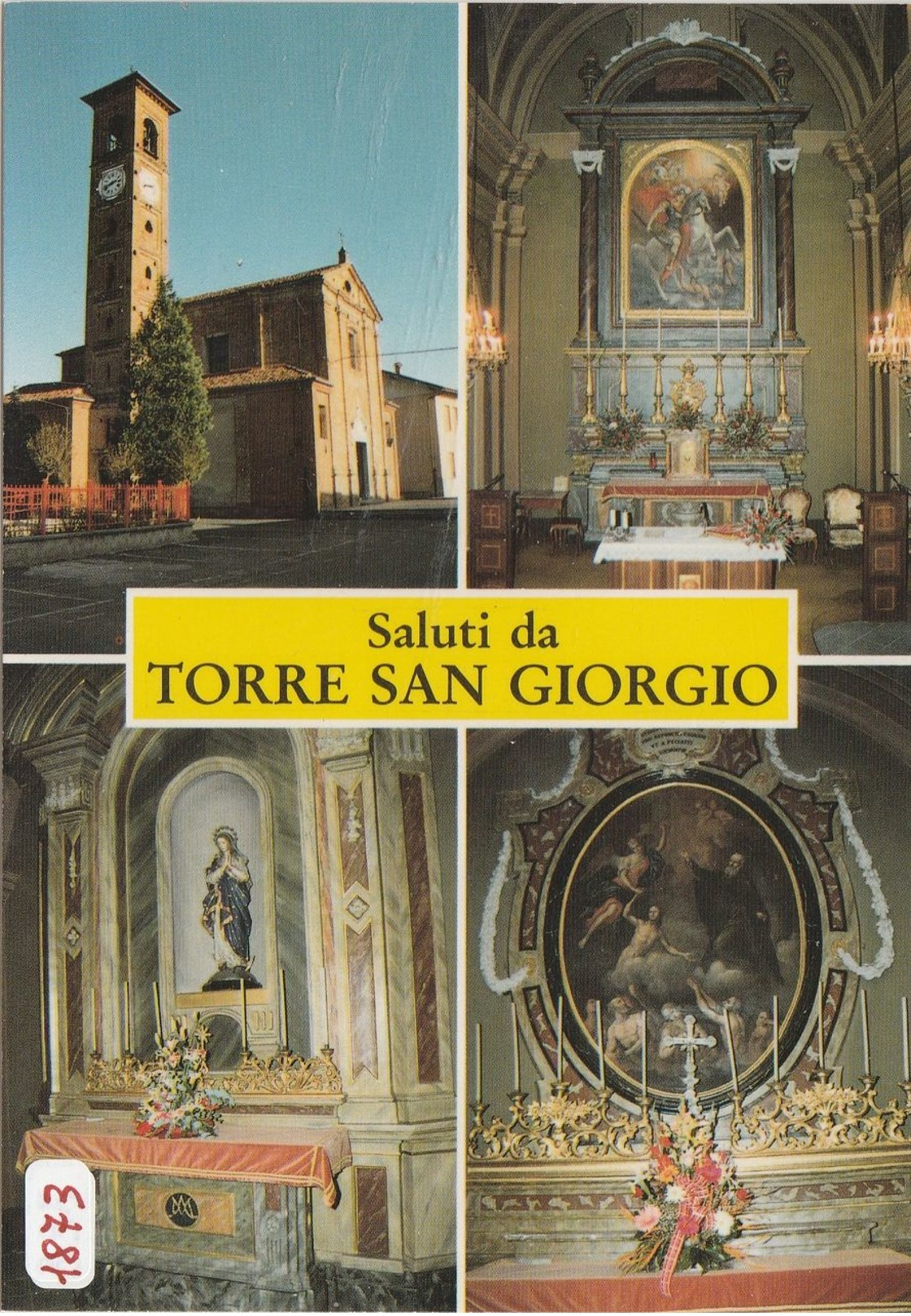 (1873) Cartolina ...... "" TORRE SAN GIORGIO "" (CN) - Formato GRANDE -  NON VIAGGIATA - Cuneo