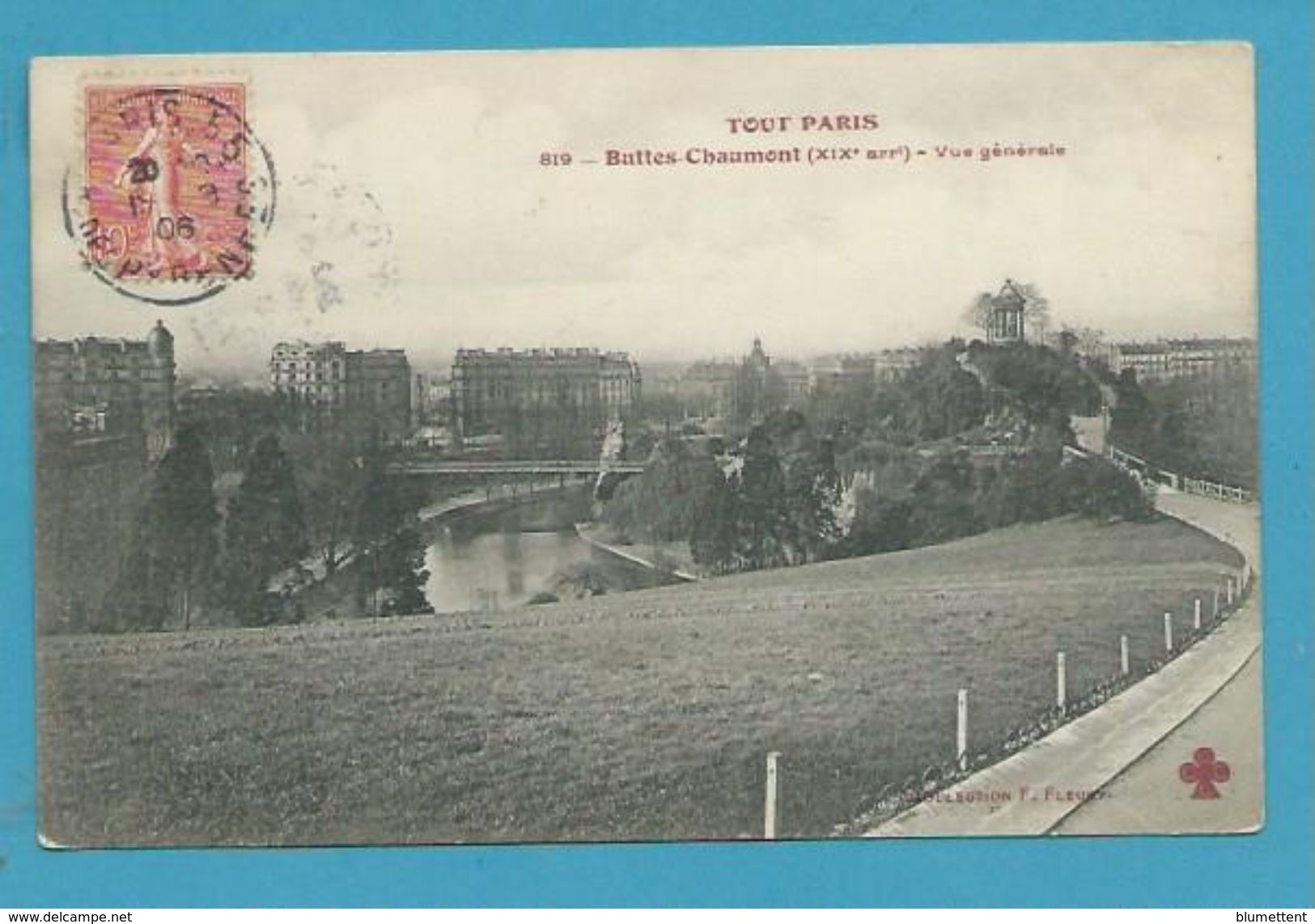 CPA TOUT PARIS 819 - Buttes Chaumont  Vue Générale (XIXème Arrt.) Ed. FLEURY - Distrito: 19