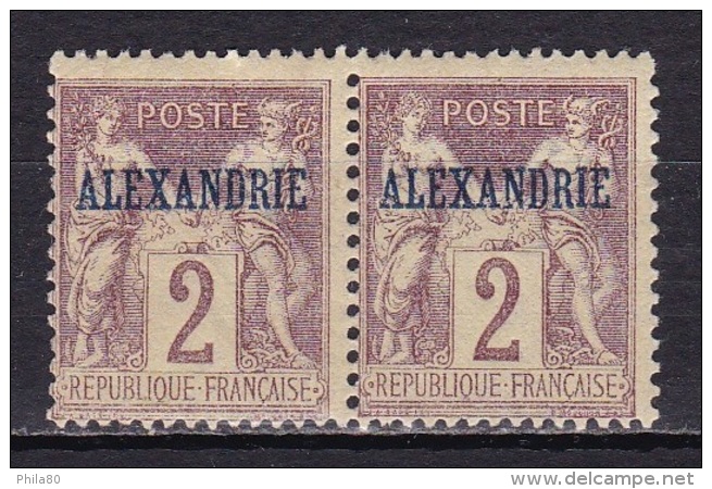 Alexandrie N°2** En Paire - Neufs