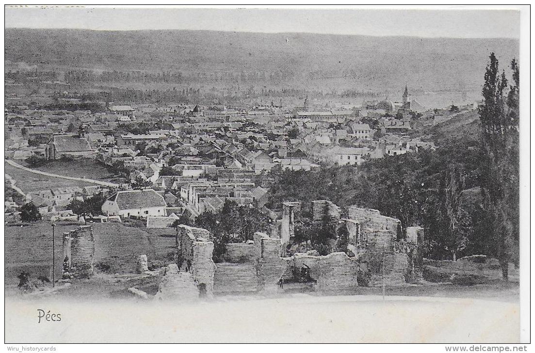 AK 0824  Pécs - Panorama Um 1908 - Hungría