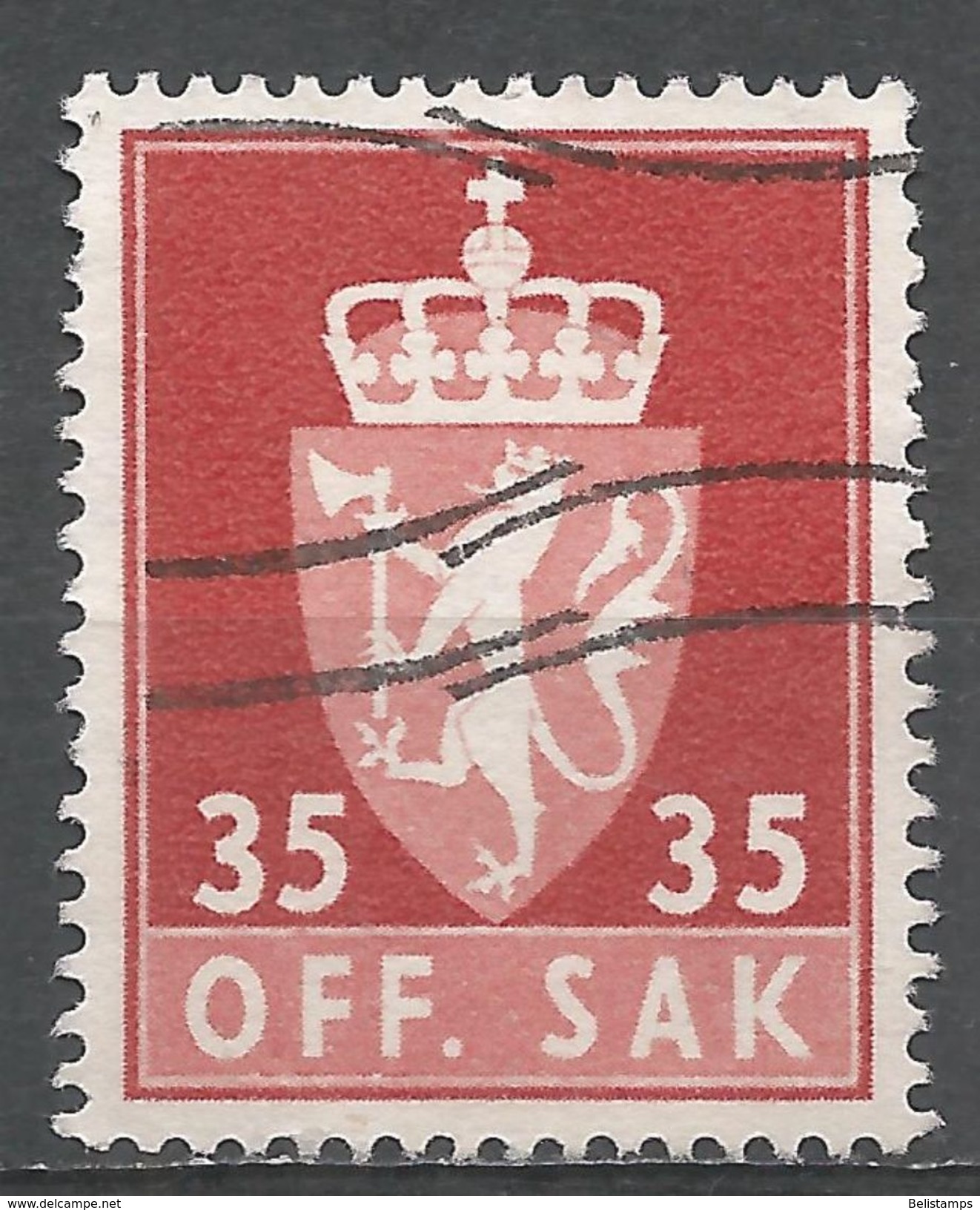 Norway 1955. Scott #O71 (U) Coat Of Arms - Service